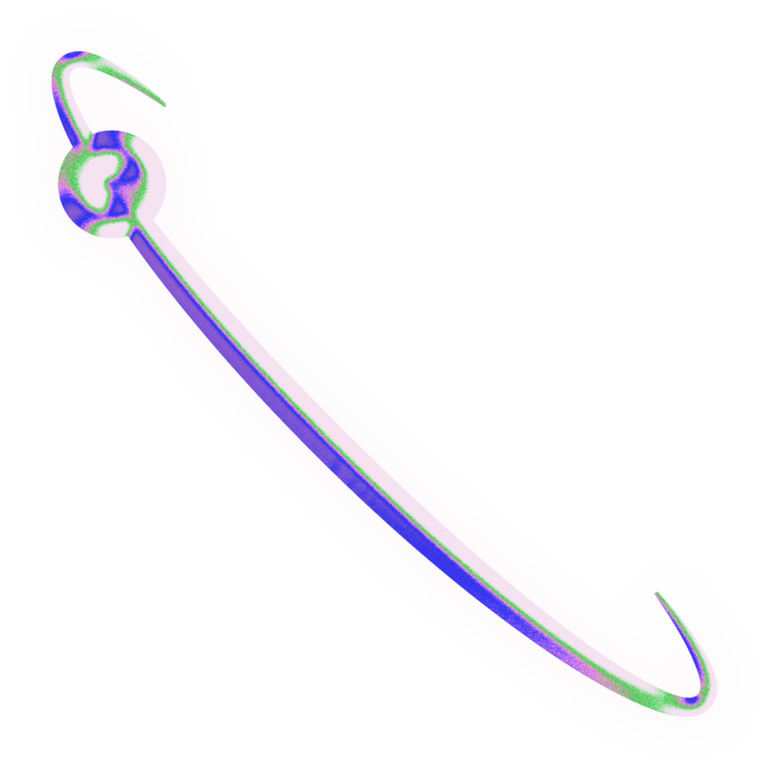 Holographic Chrome Decorative Curved Line